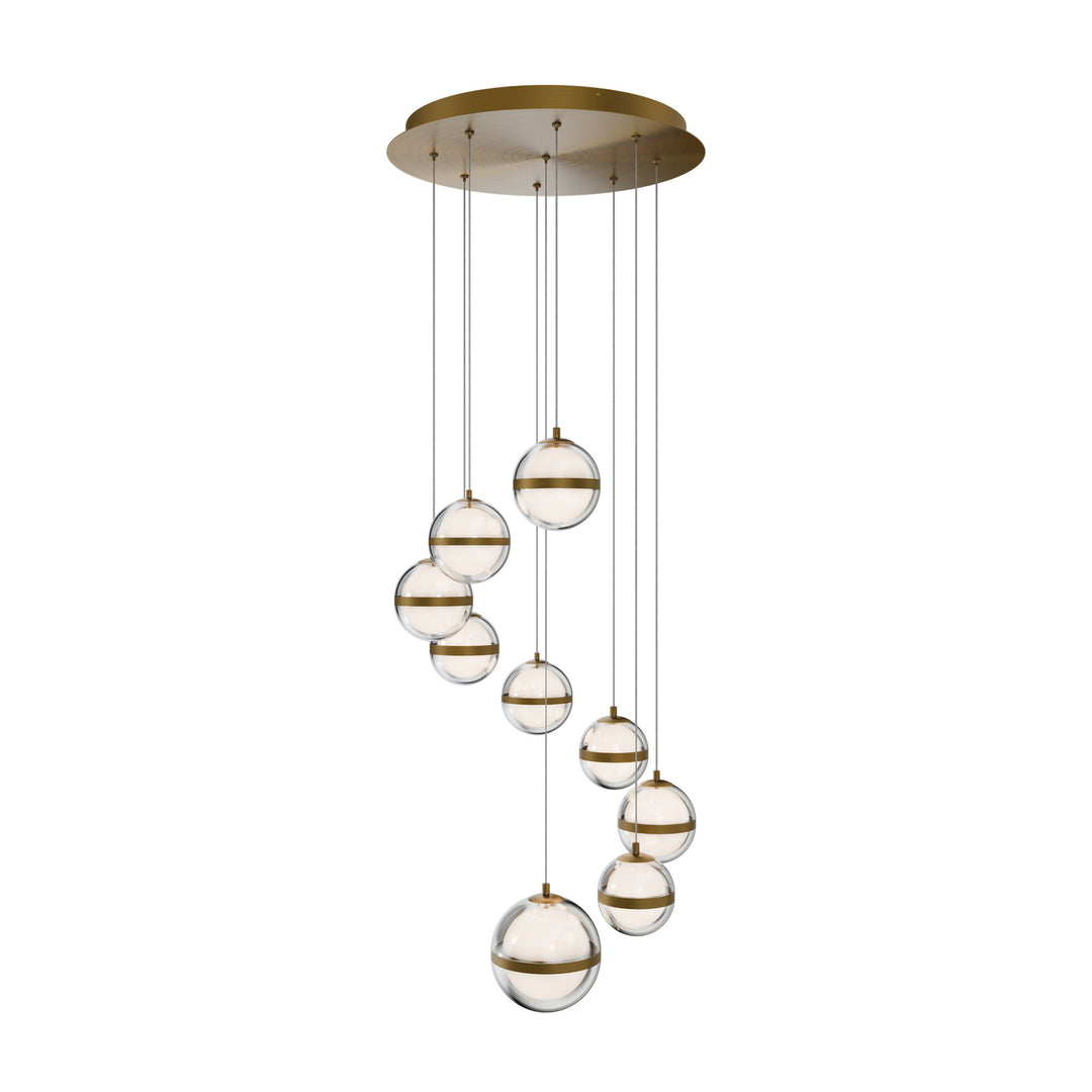 Cyllindra Round Multi Light 4CCT in Aged Brass by WAC Lighting
