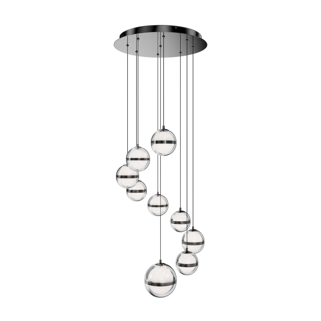 Cyllindra Round Multi Light 4CCT in Black Chrome by WAC Lighting