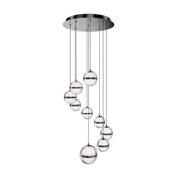 Cyllindra Round Multi Light 4CCT in Black Chrome by WAC Lighting