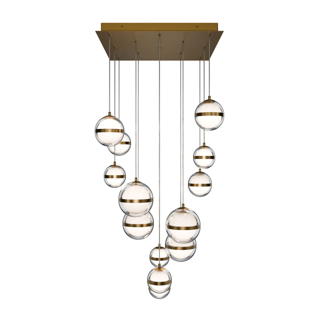 Cyllindra Square Multi Light 4CCT in Aged Brass by WAC Lighting