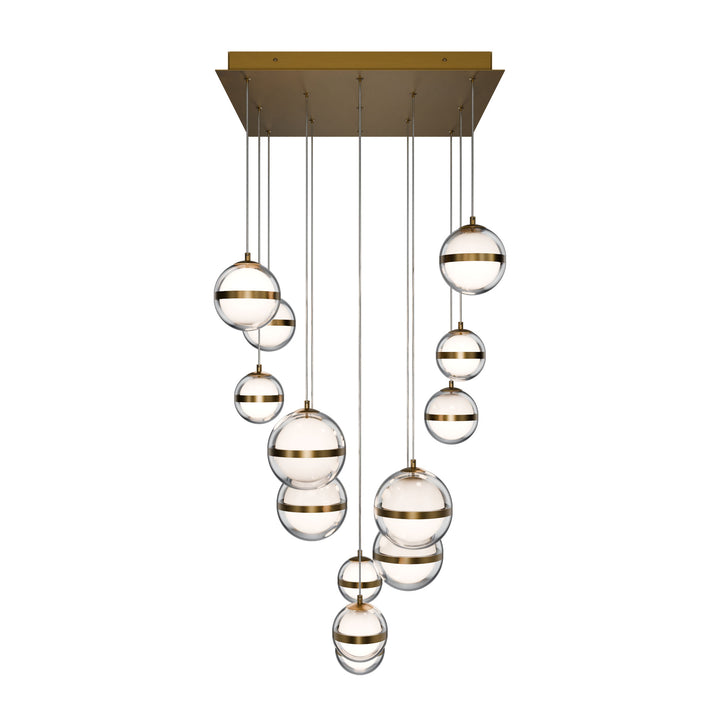 Cyllindra Square Multi Light 4CCT in Aged Brass by WAC Lighting
