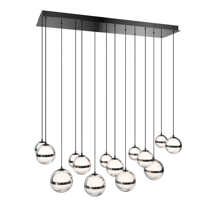 Cyllindra Linear Multi Light 4CCT in Black Chrome by WAC Lighting