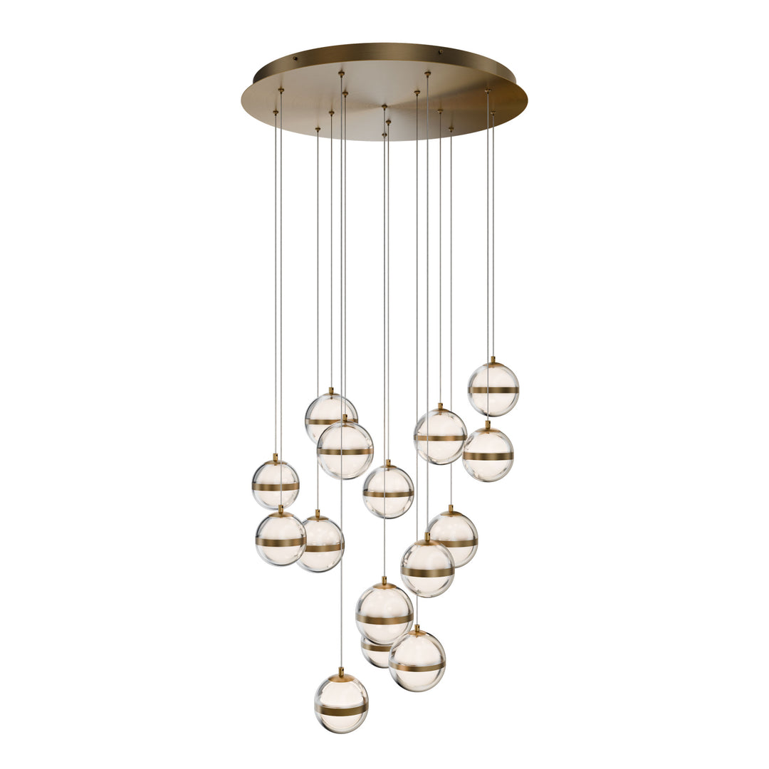 Cyllindra Round Multi Light 4CCT in Aged Brass by WAC Lighting