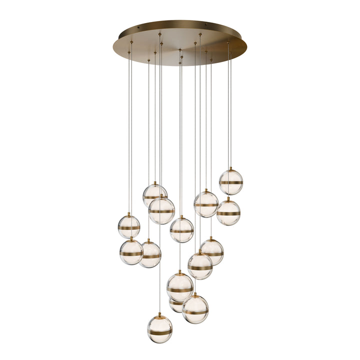 Cyllindra Round Multi Light 4CCT in Aged Brass by WAC Lighting