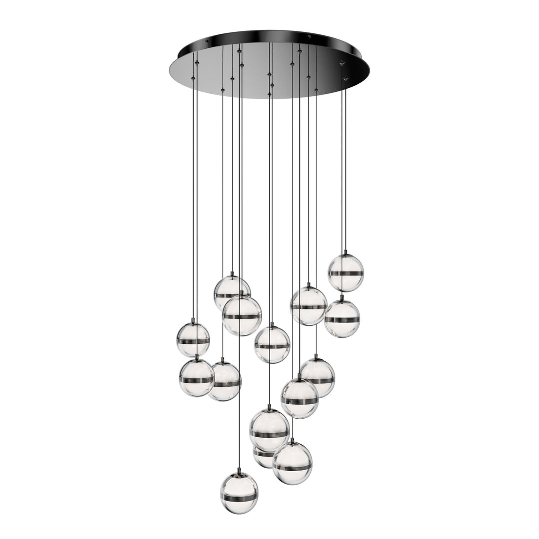 Cyllindra Round Multi Light 4CCT in Black Chrome by WAC Lighting
