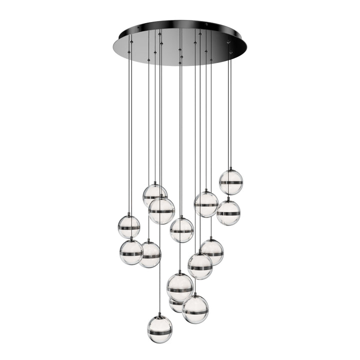 Cyllindra Round Multi Light 4CCT in Black Chrome by WAC Lighting