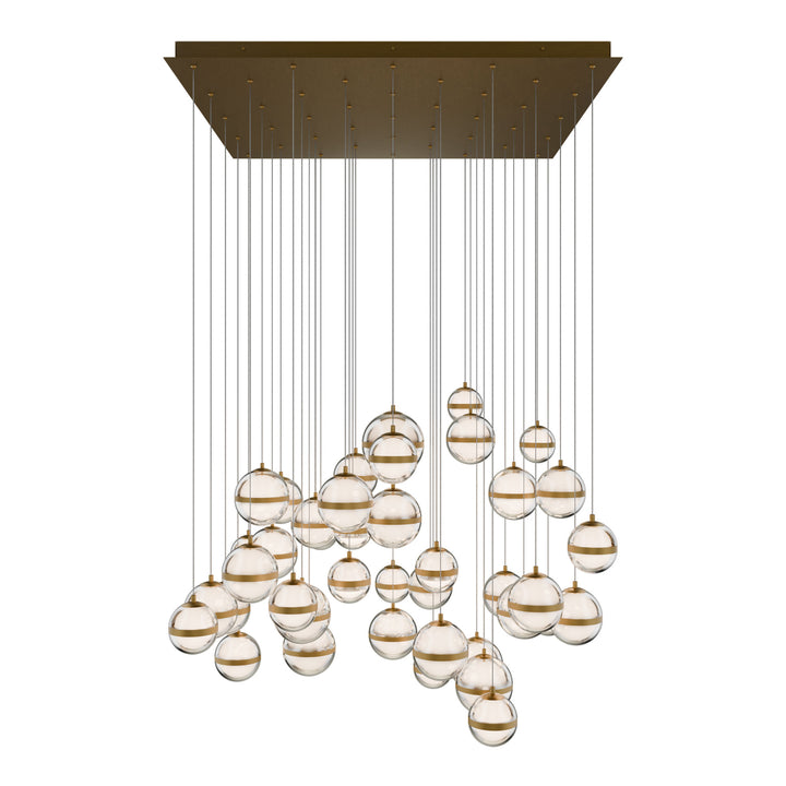 Cyllindra Square Multi Light 4CCT in Aged Brass by WAC Lighting