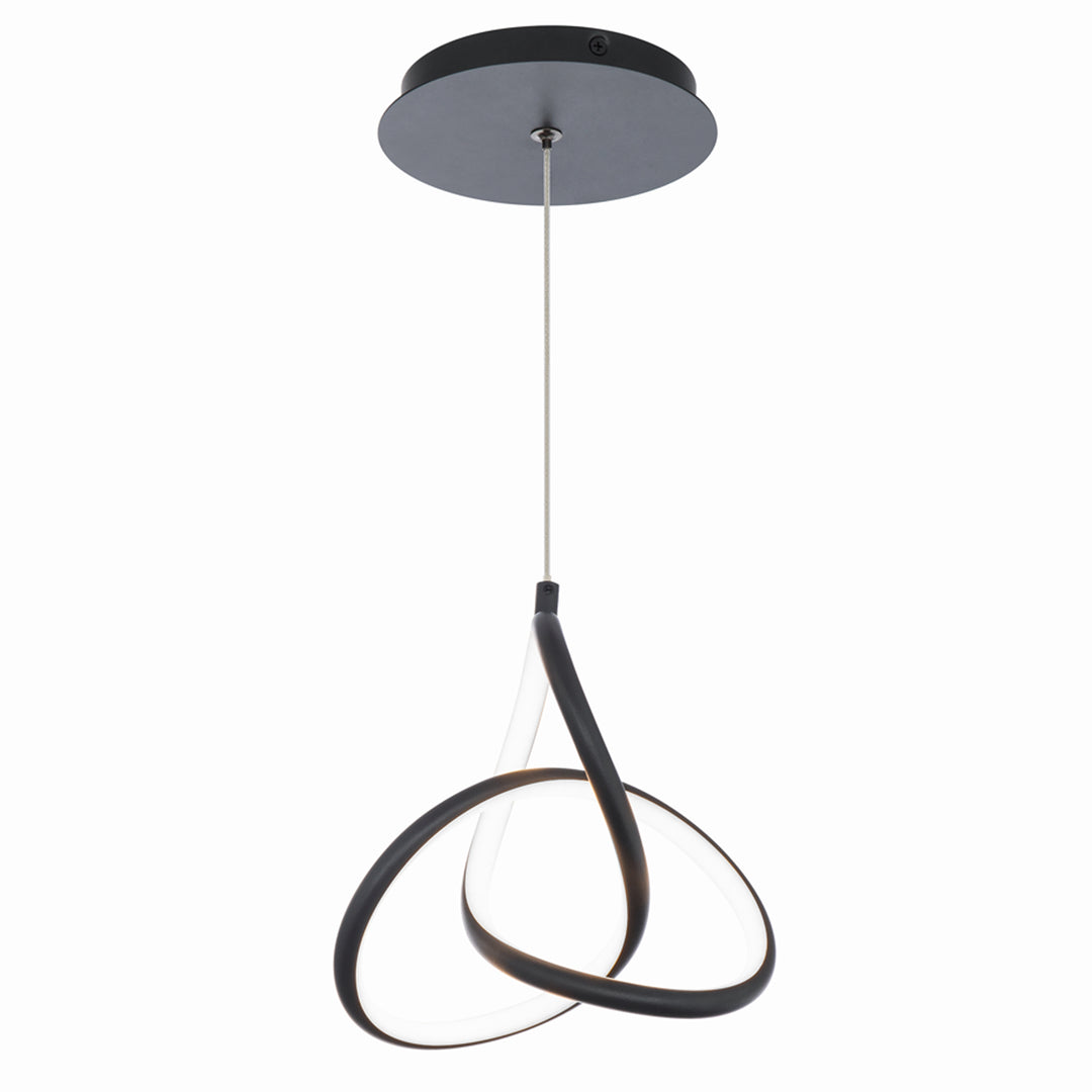Vornado 7" Mini Pendant 3000K in Black by WAC Lighting