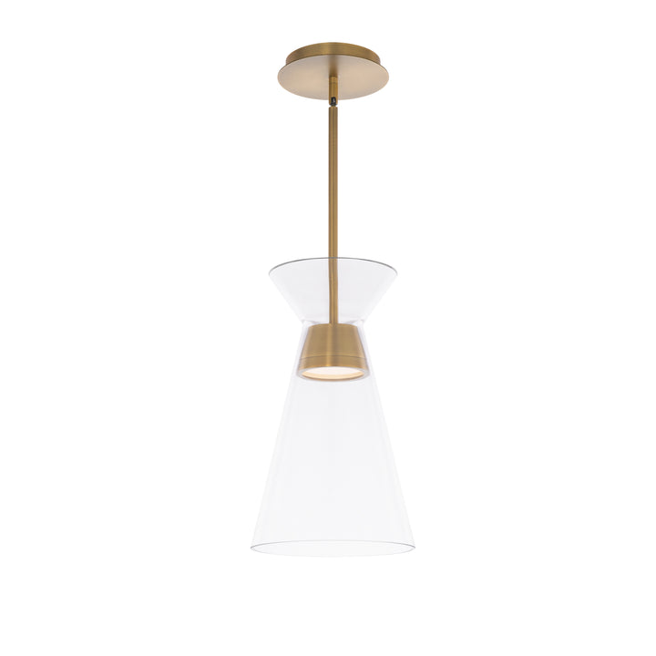 Chandra Mini Pendant 3000K in Aged Brass by WAC Lighting