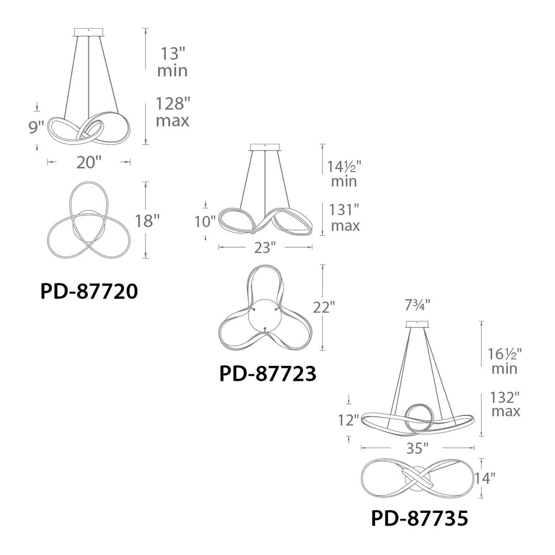 Vornado Chandelier 3000K by WAC Lighting - view 12