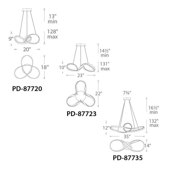 Vornado Chandelier 3000K by WAC Lighting - view 12