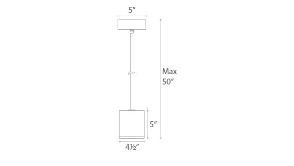 Tube Pendant Downlight Ceiling Mount 3000K by WAC Lighting - view 6
