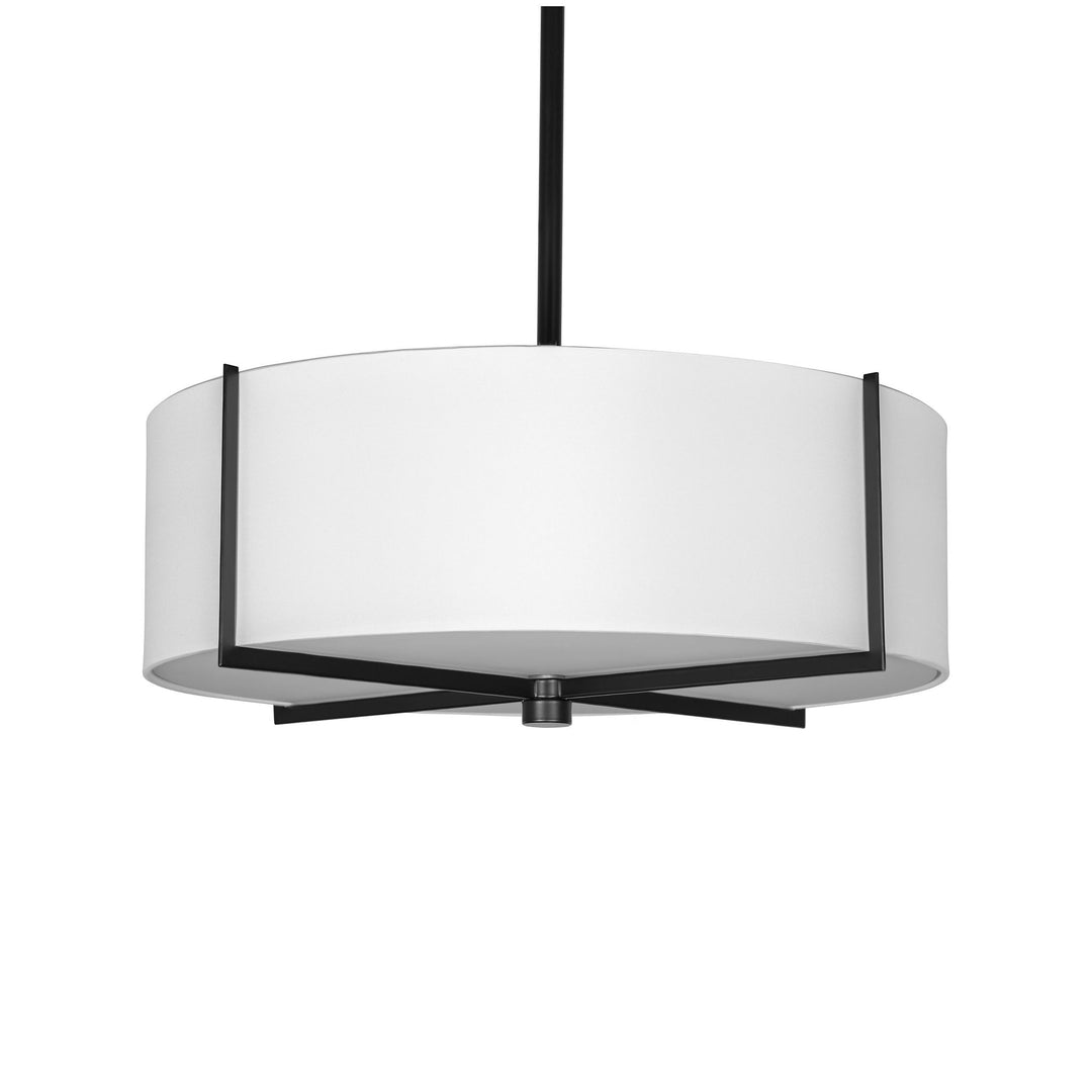 Strata Pendant in Black and White with White Shade by Russell
