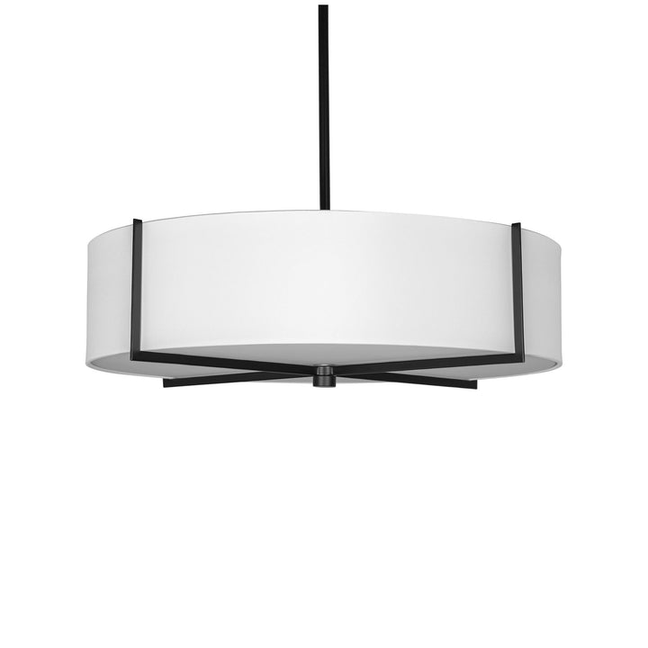 Strata Pendant in Black and White with White Shade by Russell