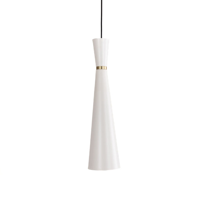Konic Pendant in Matte White and Soft Gold by Russell