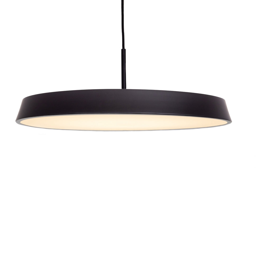 Leeds LED Pendant in Black and Soft Gold by Russell