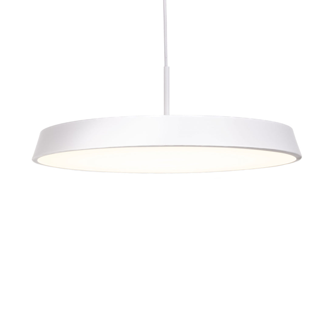 Leeds LED Pendant in White and Soft Gold by Russell