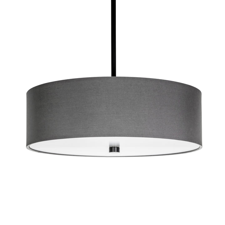 Vyre Pendant in Black and Grey with Grey Shade by Russell