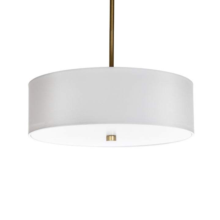 Vyre Pendant in Soft Gold and White with White Shade by Russell