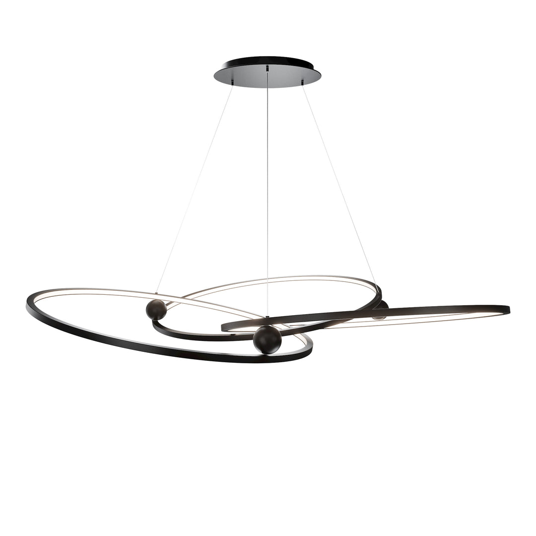 Sidewinder Chandelier Light in Black by WAC Lighting