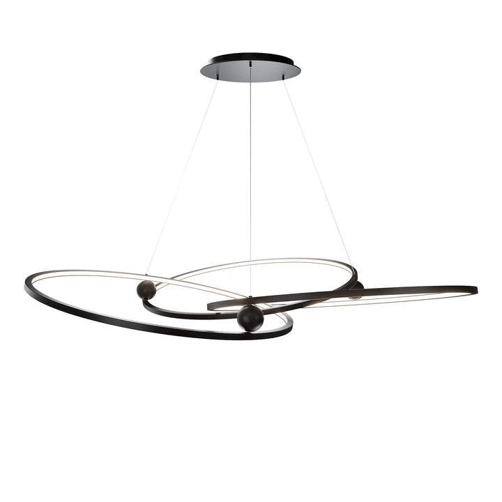 Sidewinder Chandelier Light in Black by WAC Lighting