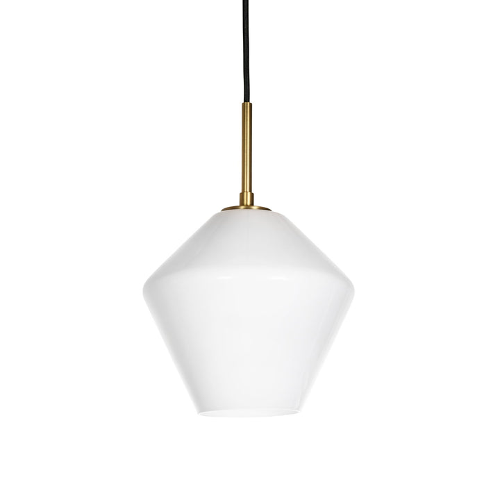 Gladstone Pendant in Champagne Gold with Milk Glass by Russell