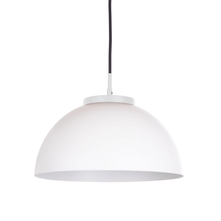 Hana LED Pendant in White with White Metal Shade by Russell