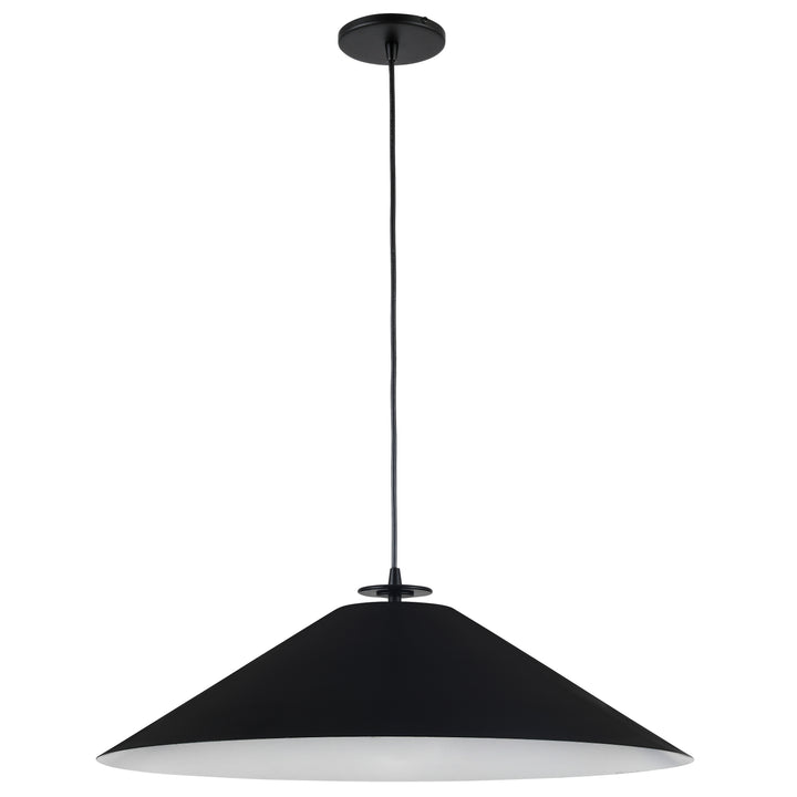 Prudence 1 Light Incandescent Pendant in Black & White by Dainolite