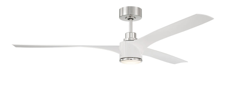 Phoebe Ceiling Fan in White/Polished Nickel by Craftmade