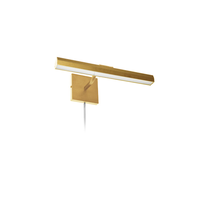 Leonardo 20W Picture Light in Aged Brass by Dainolite