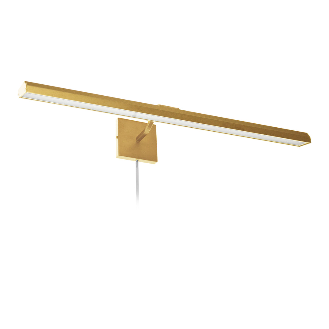 Leonardo 40W Picture Light in Aged Brass by Dainolite