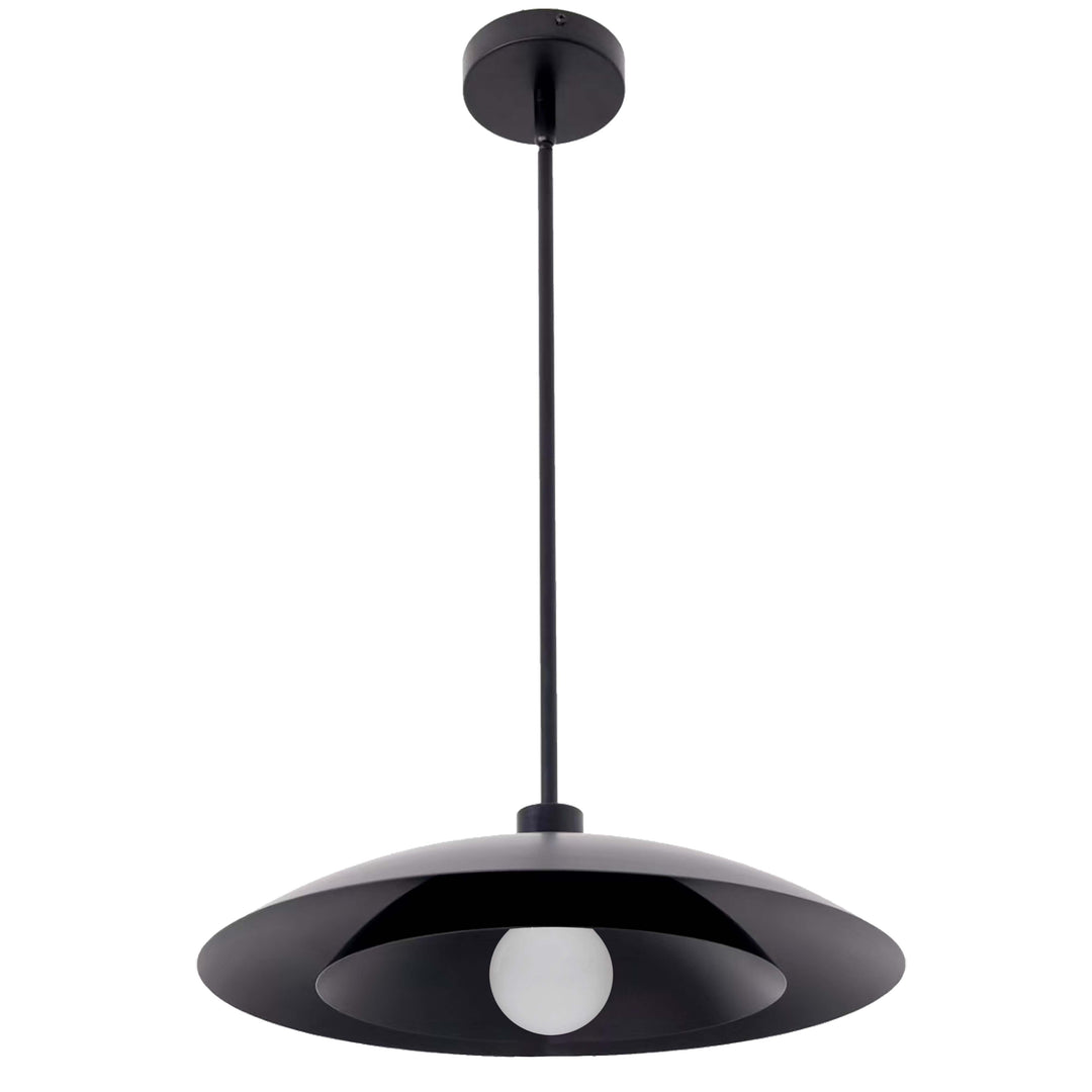 Pima 1 Light Pendant in Matte Black by Dainolite