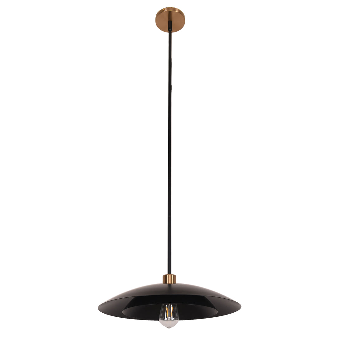 Pima 1 Light Pendant in Matte Black by Dainolite