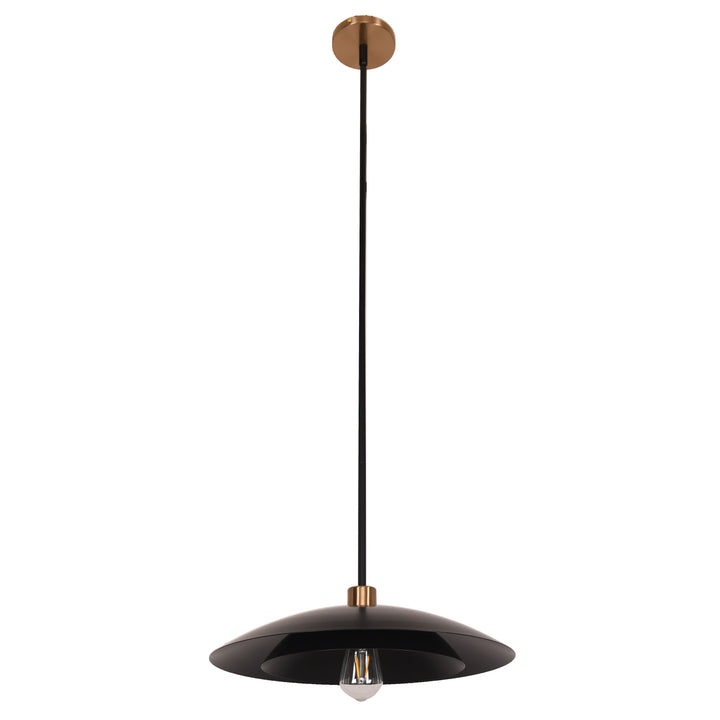 Pima 1 Light Pendant in Matte Black by Dainolite