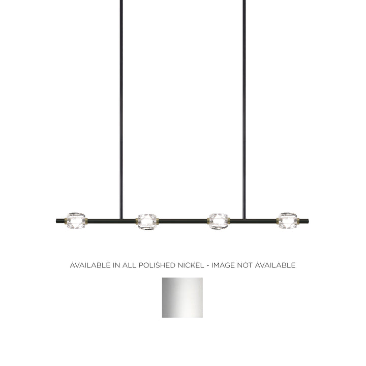 Diamante Crystal Linear in Polished Nickel by Zeev