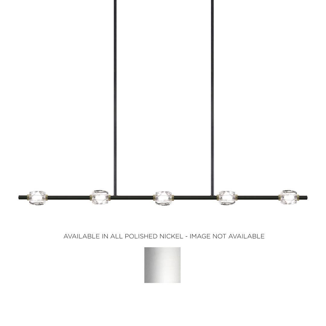 Diamante Crystal Linear in Polished Nickel by Zeev