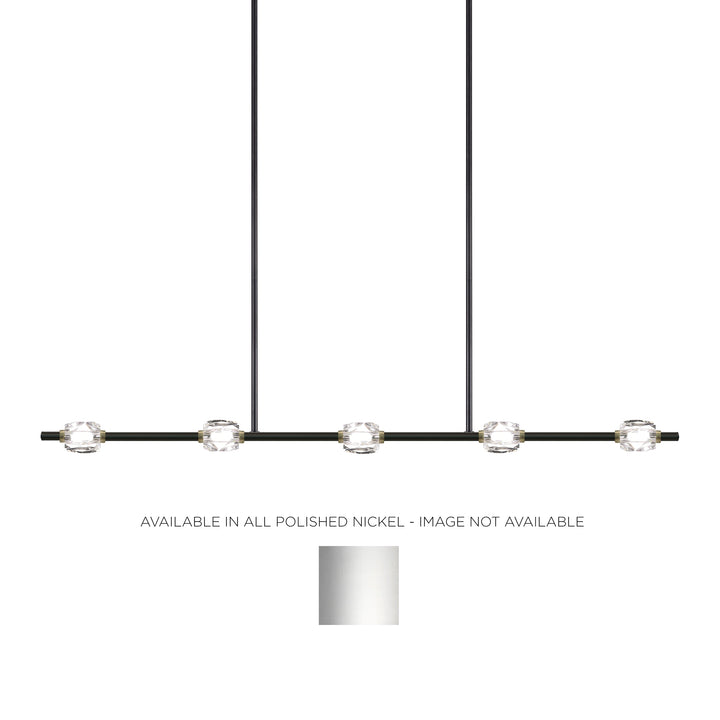 Diamante Crystal Linear in Polished Nickel by Zeev