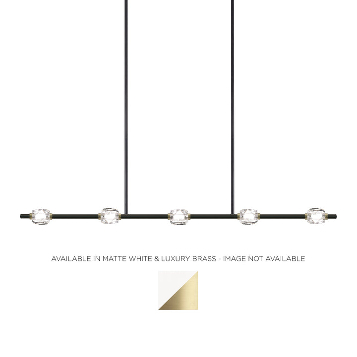 Diamante Crystal Linear in Matte White w/Brass by Zeev