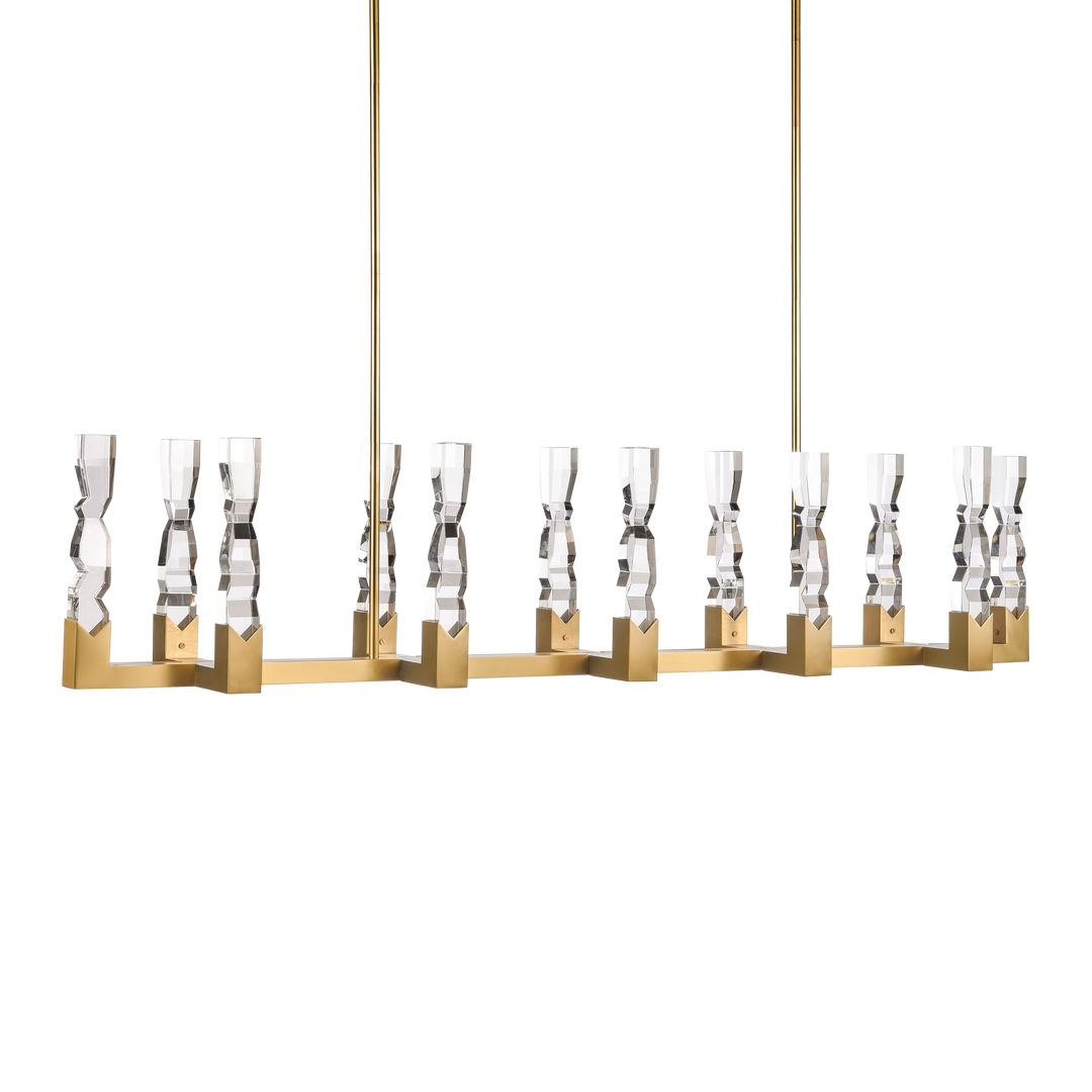 Mamadim Crystal Linear in Aged Brass by Zeev