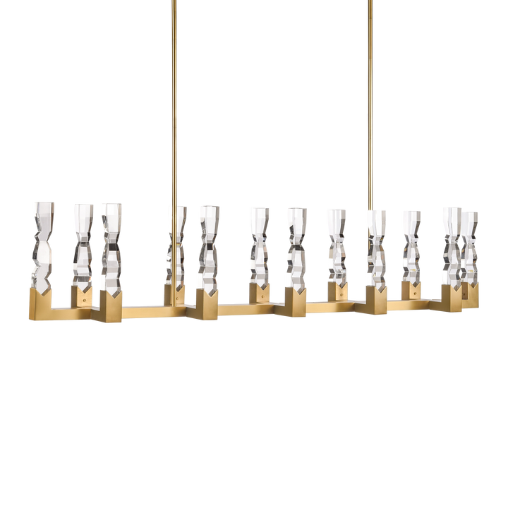 Mamadim Crystal Linear in Aged Brass by Zeev