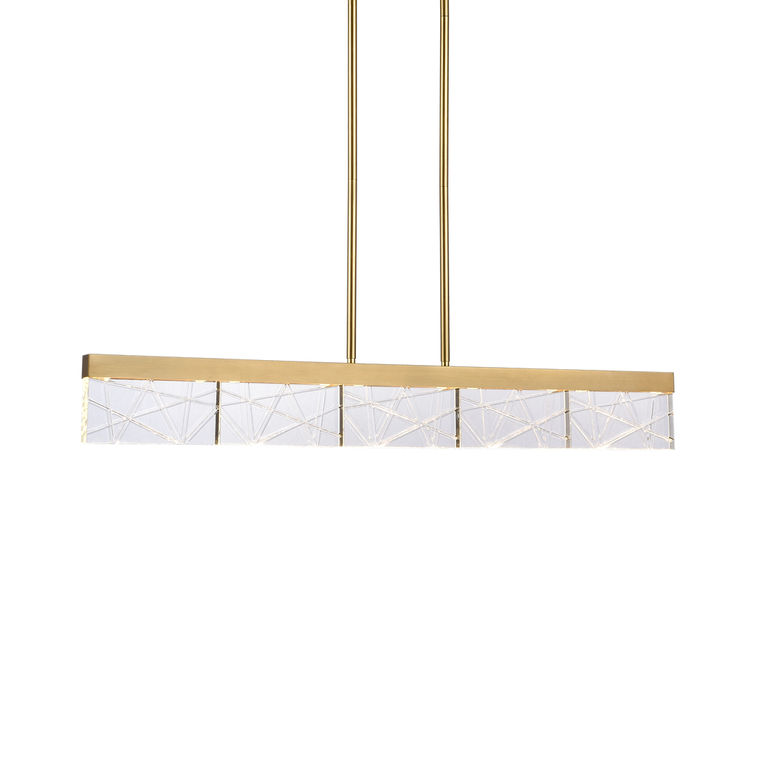 Lucus Sleek Crystal Linear in Aged Brass by Zeev