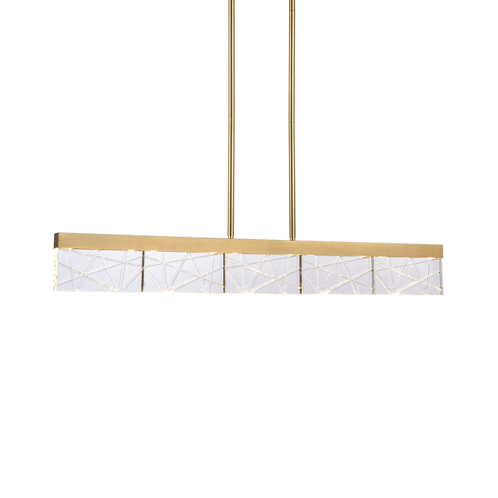 Lucus Sleek Crystal Linear in Aged Brass by Zeev