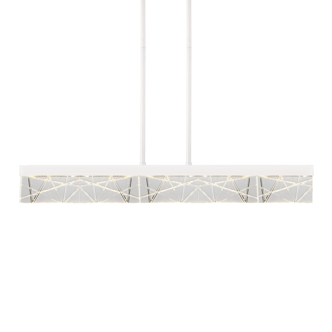 Lucus Sleek Crystal Linear in Matte White by Zeev