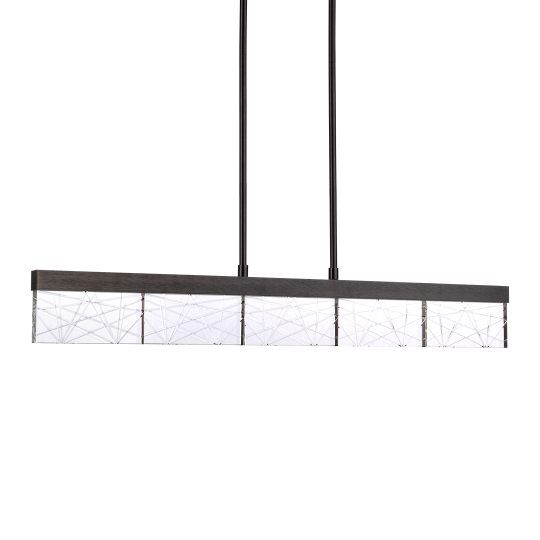 Lucus Sleek Crystal Linear in Satin Brushed Black by Zeev