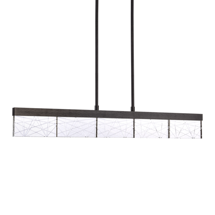 Lucus Sleek Crystal Linear in Satin Brushed Black by Zeev