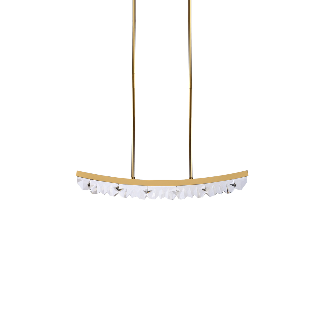Arcus Curved Crystal Linear in Aged Brass by Zeev