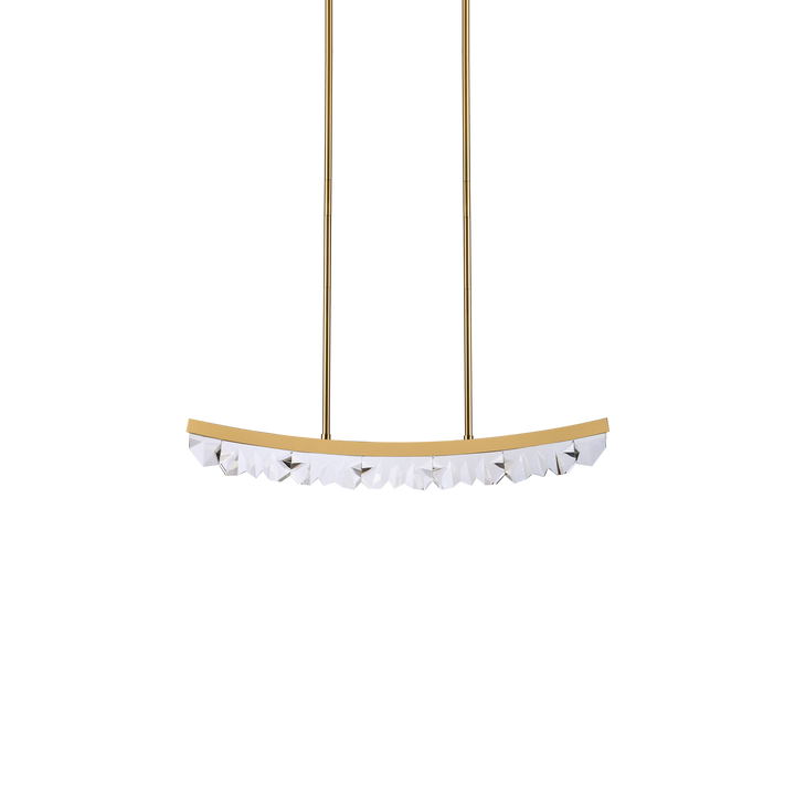 Arcus Curved Crystal Linear in Aged Brass by Zeev