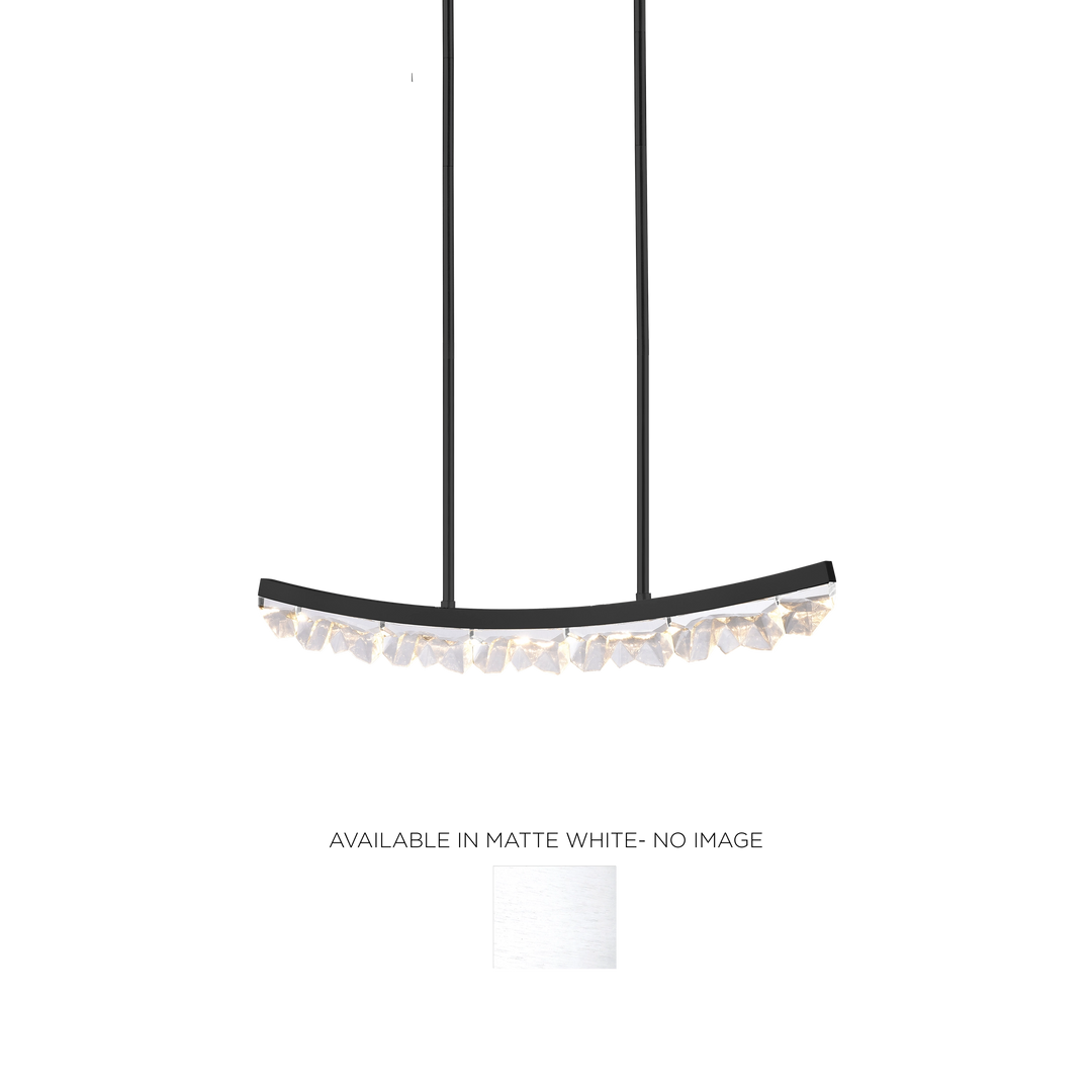 Arcus Curved Crystal Linear in Matte White by Zeev