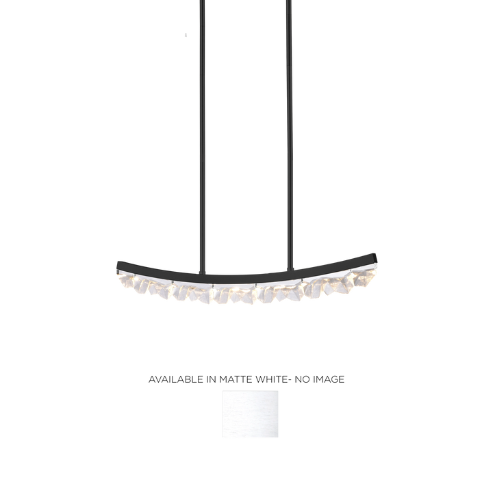 Arcus Curved Crystal Linear in Matte White by Zeev