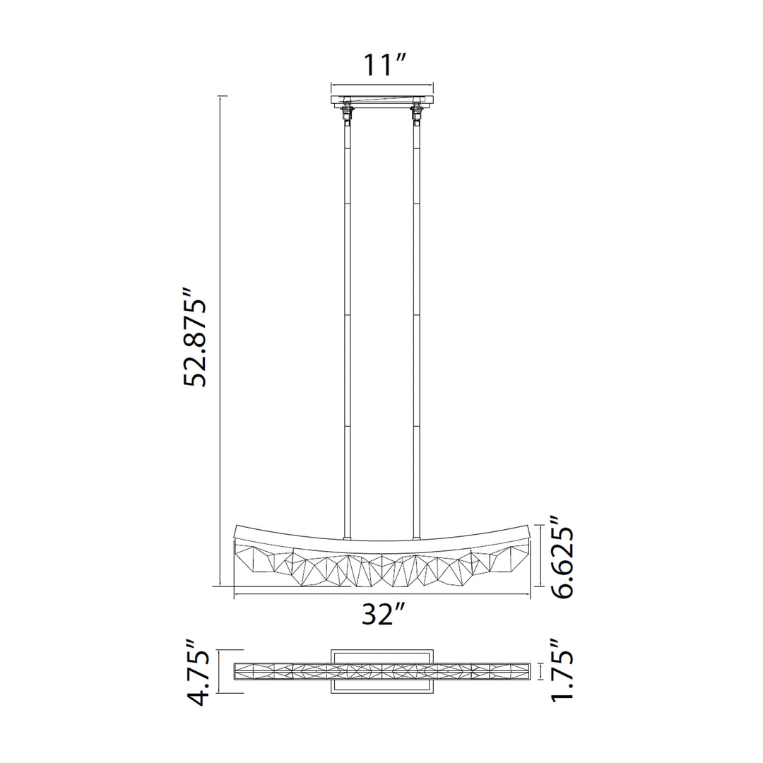 Arcus Curved Crystal Linear by Zeev - view 6